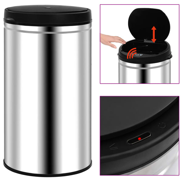 vidaXL Automatic Sensor Rubbish Bin 60 L Stainless Steel