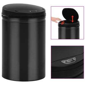 vidaXL Automatic Sensor Bin 30 L Carbon Steel Black
