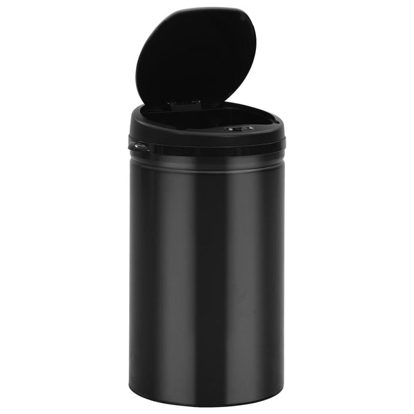 vidaXL Automatic Sensor Rubbish Bin 40 L Carbon Steel Black