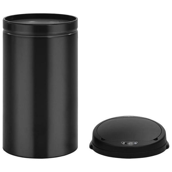 vidaXL 50 L Automatic Sensor Bin Carbon Steel Black