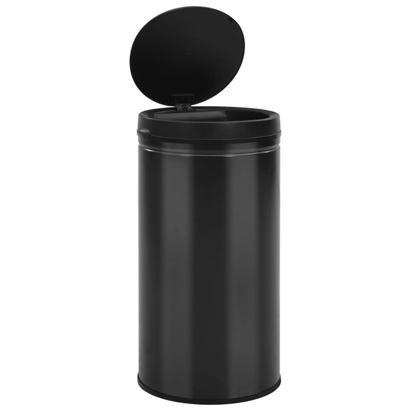 vidaXL Automatic Sensor Rubbish Bin 60 L Carbon Steel Black