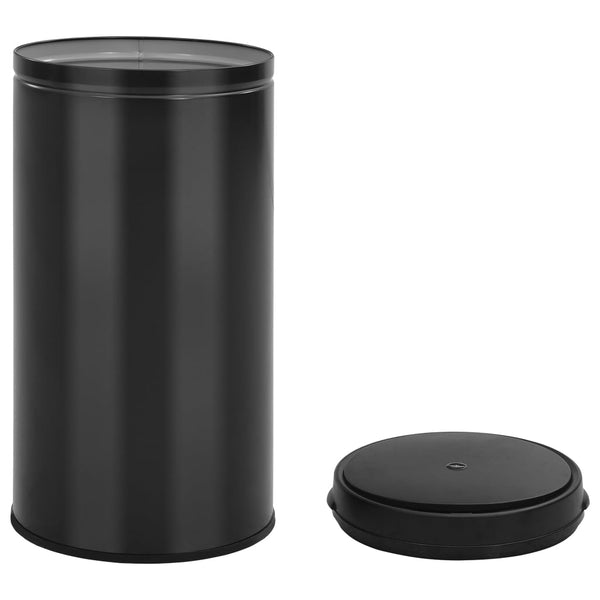 vidaXL Automatic Sensor Rubbish Bin 60 L Carbon Steel Black