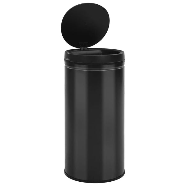 vidaXL Automatic Sensor Rubbish Bin 70 L Carbon Steel Black