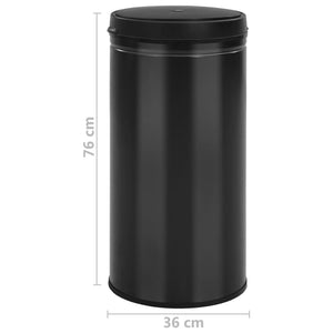 vidaXL Automatic Sensor Rubbish Bin 70 L Carbon Steel Black