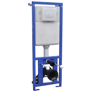 vidaXL Rimless Wall-Mounted Toilet with Concealed Cistern Ceramic White