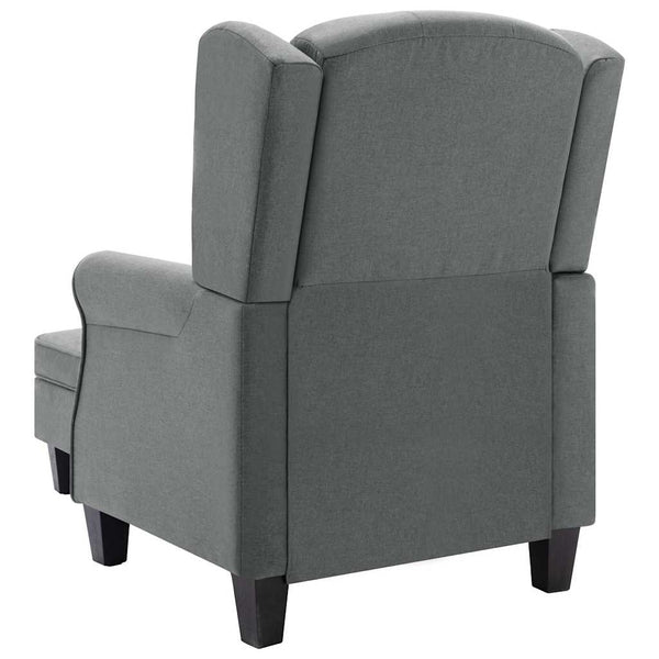vidaXL Armchair with Footstool Light Grey Fabric