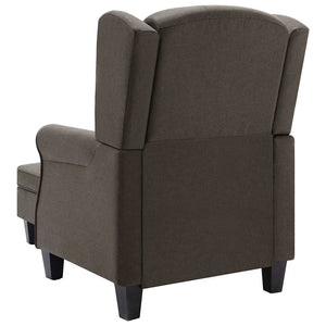 vidaXL Armchair with Footstool Taupe Fabric