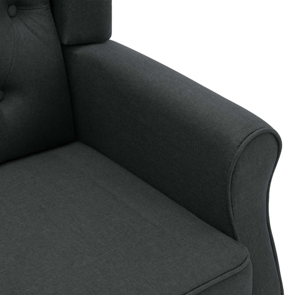 vidaXL Massage Armchair with Footrest Dark Grey Fabric