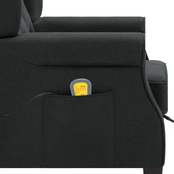 vidaXL Massage Armchair with Footrest Dark Grey Fabric