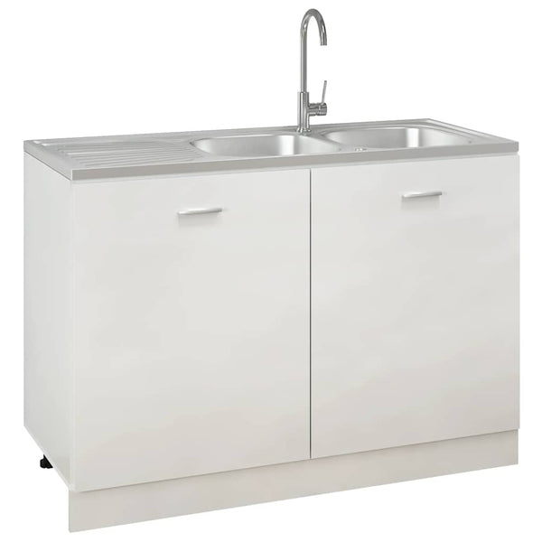 Doppelspüle Silbern 1200x500x155 mm Edelstahl
