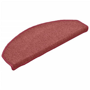 vidaXL Stair Mats 15 pcs. 65x24x4 cm Bordeaux Semi-circular Large
