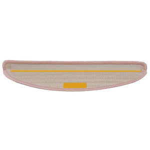 vidaXL Stair Mats 15 pcs 56x17x3 cm Light Pink Half-Round