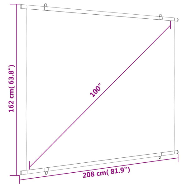 vidaXL Projector Screen 100" 4:3