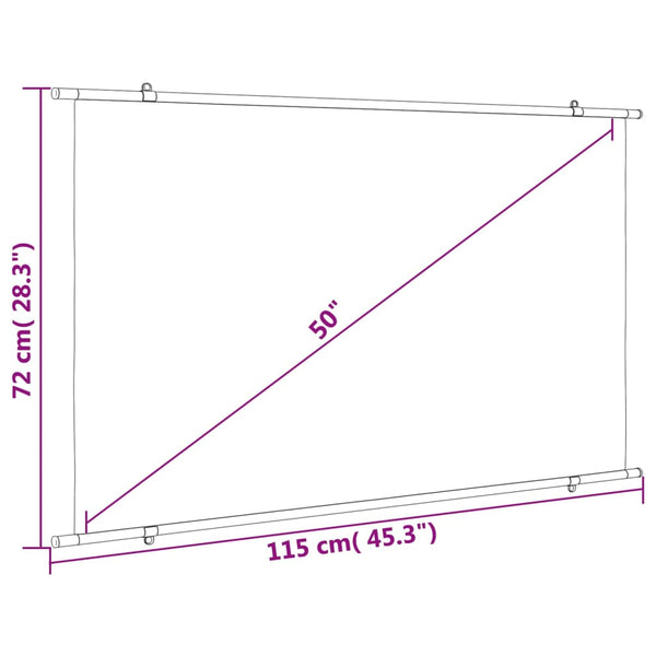 vidaXL Projector Screen 50" 16:9