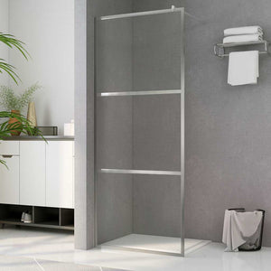 vidaXL Walk-in Shower Screen with Clear Tempered Glass 90x195 cm