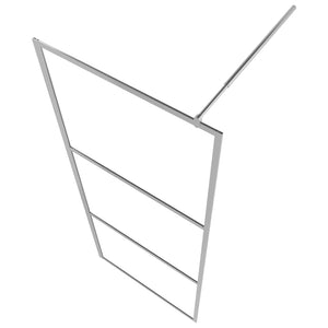 vidaXL Walk-in Shower Screen with Semi-Frosted ESG Glass 100x195cm