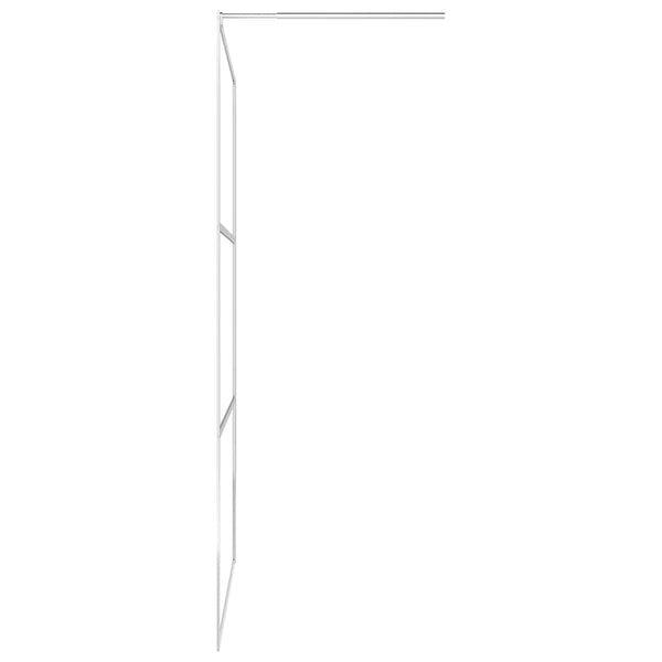 vidaXL Walk-in Shower Screen with Semi-Frosted ESG Glass 100x195cm
