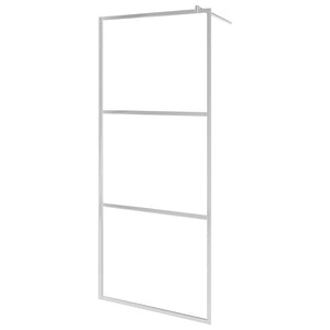 vidaXL Walk-in Shower Screen with Semi-Frosted ESG Glass 115x195cm