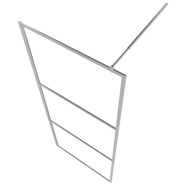 vidaXL Walk-in Shower Screen with Semi-Frosted ESG Glass 115x195cm