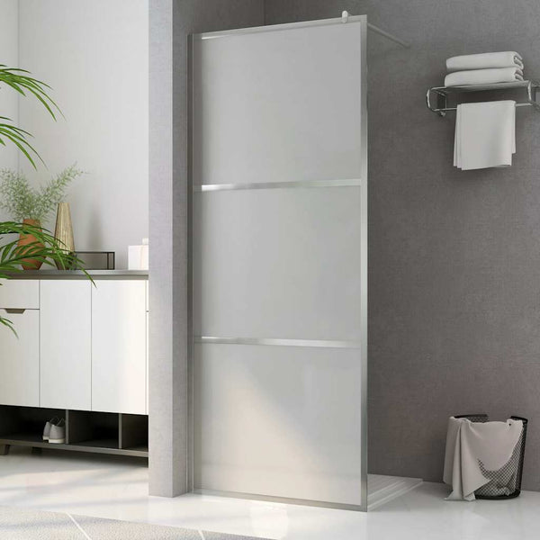 vidaXL Walk-in Shower Screen with Fully Frosted ESG Glass 80x195 cm