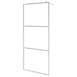 vidaXL Walk-in Shower Screen with Fully Frosted ESG Glass 115x195 cm