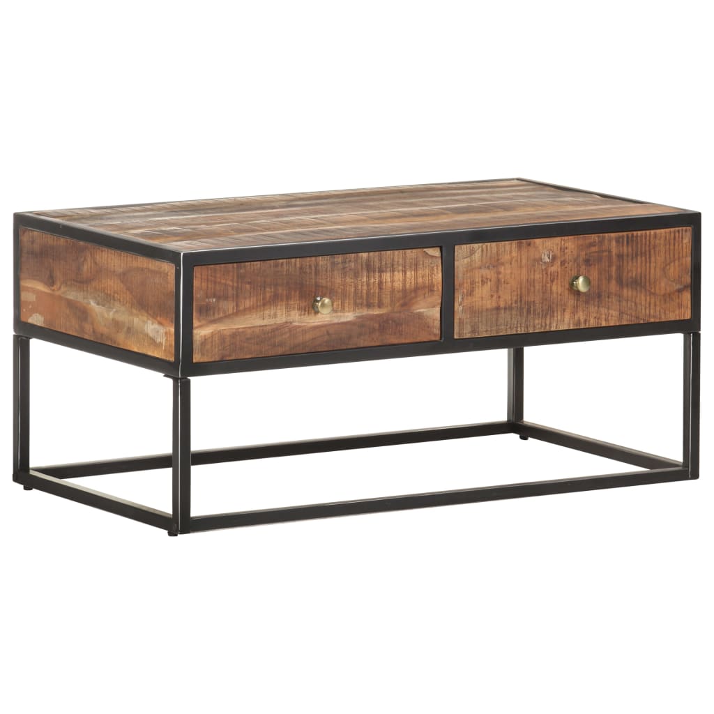vidaXL Coffee Table 90x50x40 cm Rough Acacia Wood