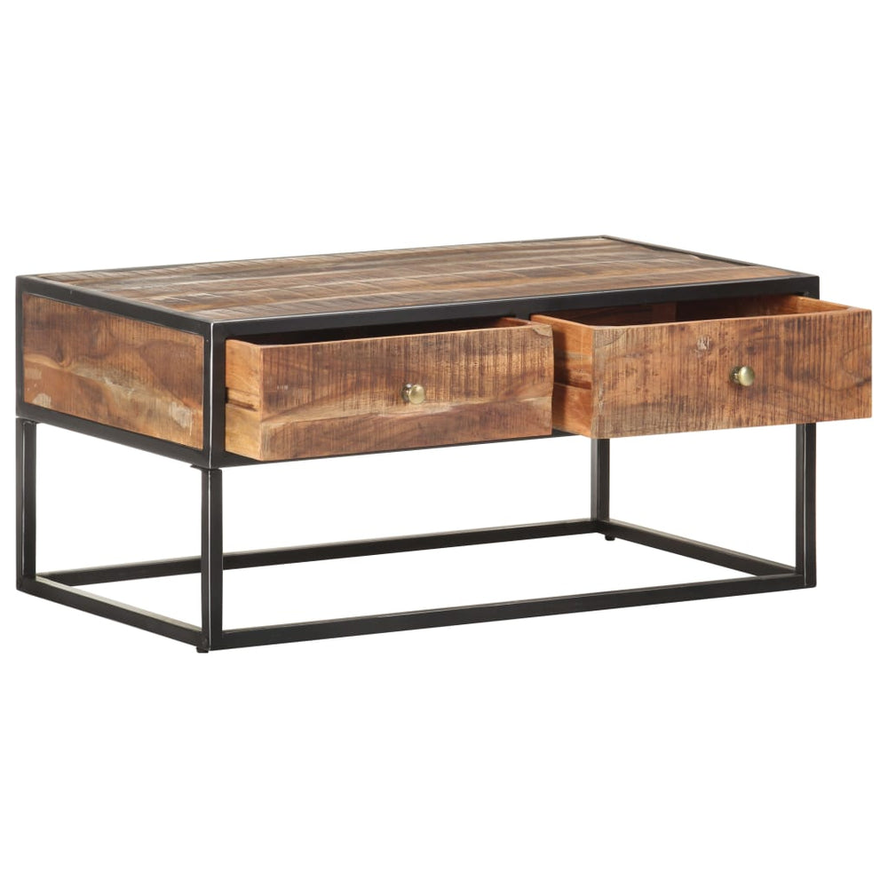 vidaXL Coffee Table 90x50x40 cm Rough Acacia Wood