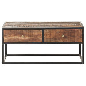 vidaXL Coffee Table 90x50x40 cm Rough Acacia Wood