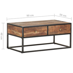 vidaXL Coffee Table 90x50x40 cm Rough Acacia Wood