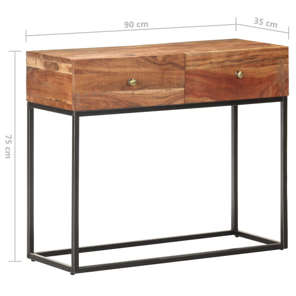 Konsolentisch Akazie 90cm mit Schubladen