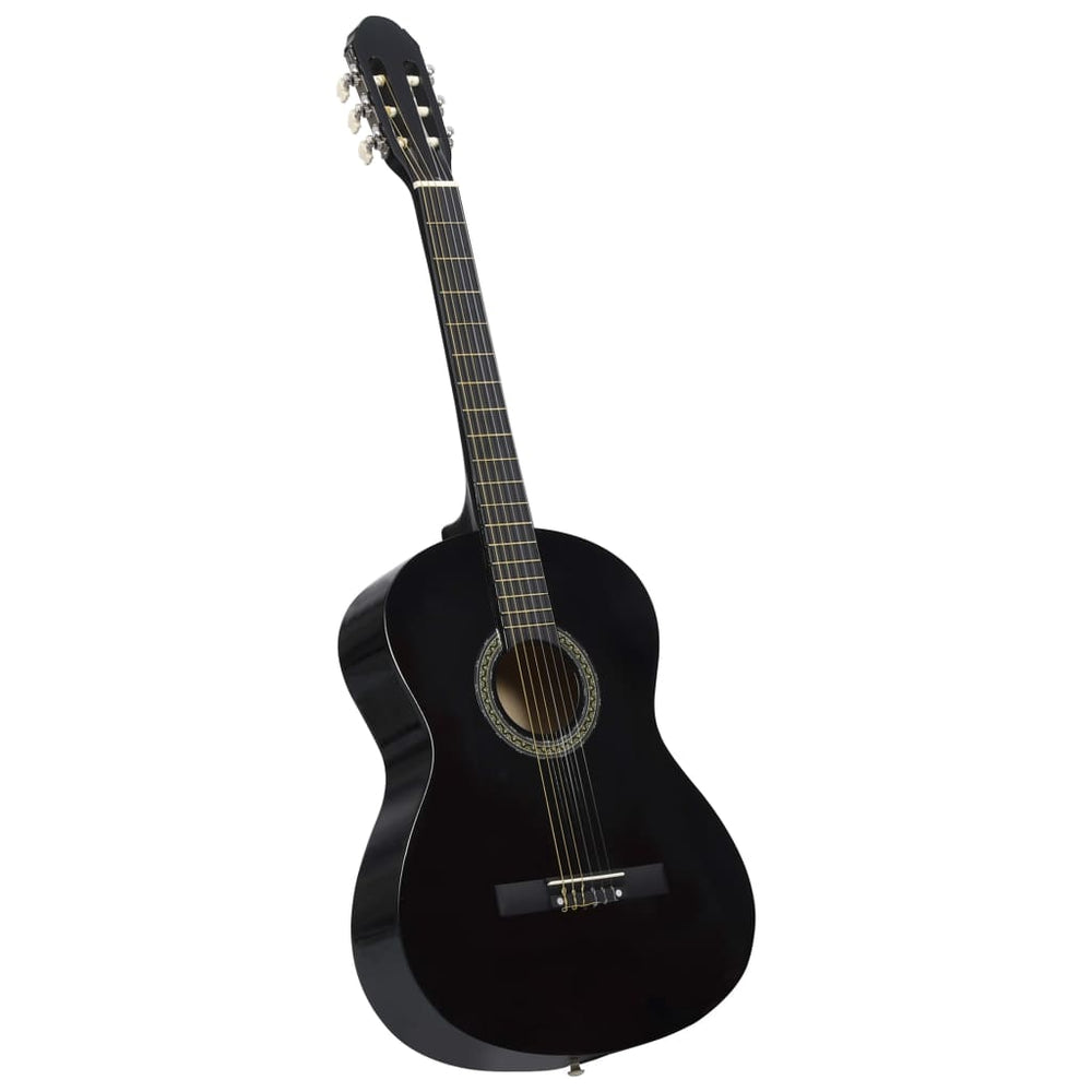 vidaXL Beginner Classical Guitar with Bag Black 4/4 39"