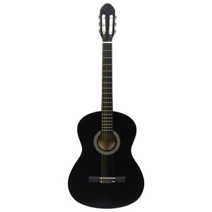 vidaXL Beginner Classical Guitar with Bag Black 4/4 39"