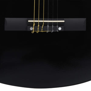 vidaXL Beginner Classical Guitar for Children with Bag Black 1/2 34"