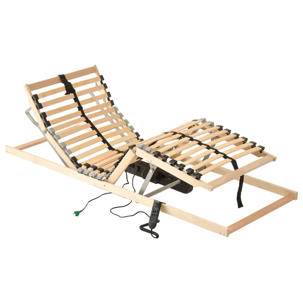 vidaXL Electric Slatted Bed Base with 28 Slats 7 Zones 80x200 cm