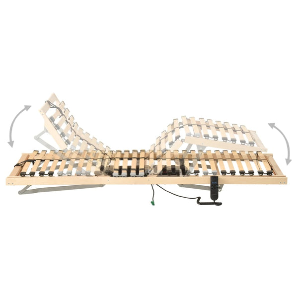 vidaXL Electric Slatted Bed Base with 28 Slats 7 Zones 80x200 cm