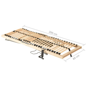 vidaXL Electric Slatted Bed Base with 28 Slats 7 Zones 80x200 cm