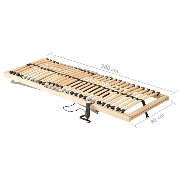 vidaXL Electric Slatted Bed Base with 28 Slats 7 Zones 80x200 cm