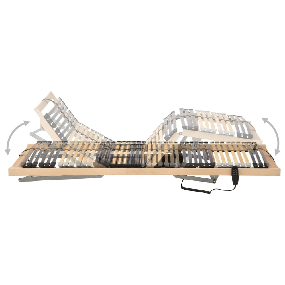 vidaXL Electric Slatted Bed Base with 42 Slats 7 Zones 90x200 cm