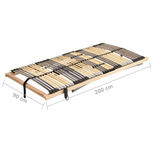 vidaXL Electric Slatted Bed Base with 42 Slats 7 Zones 90x200 cm