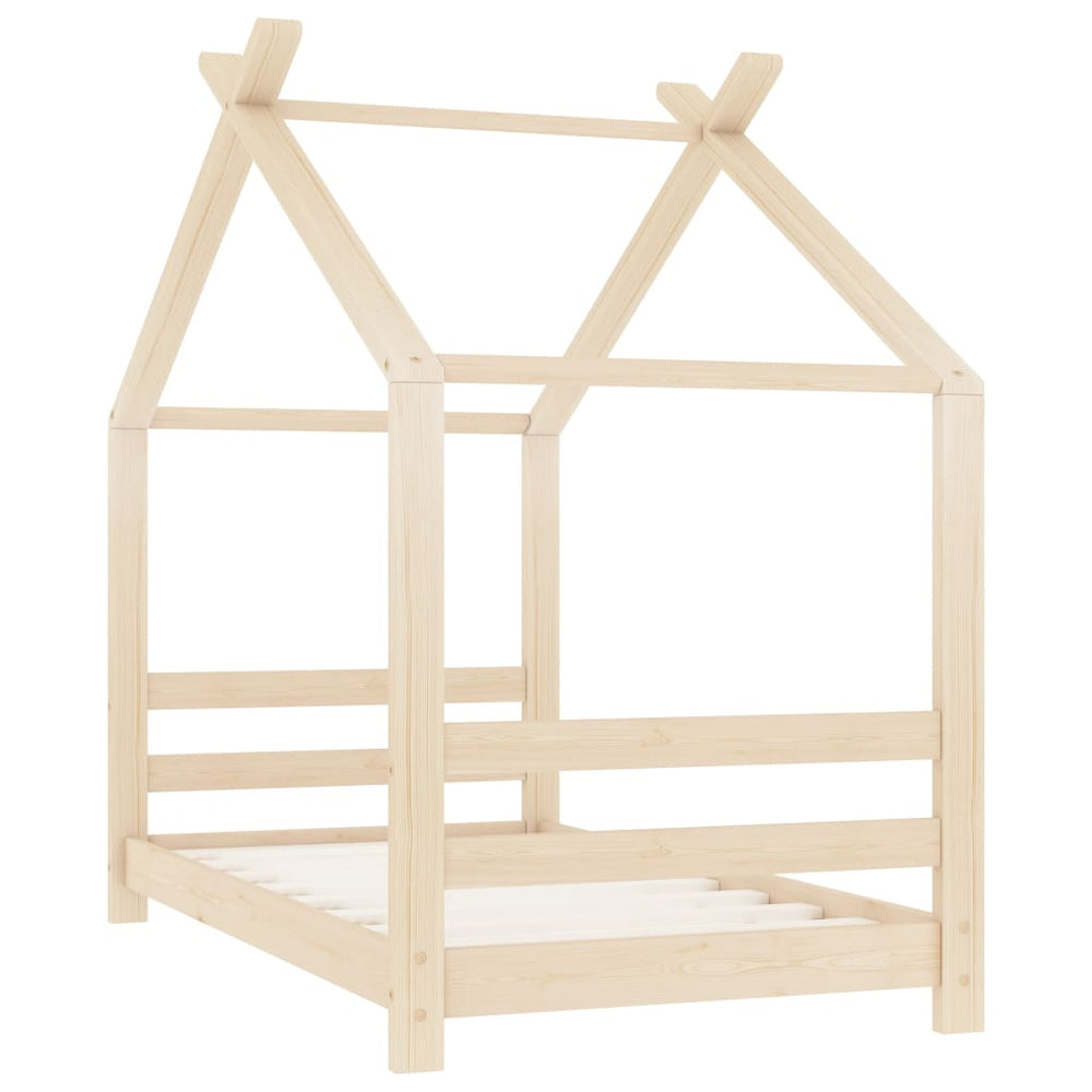 vidaXL Kids' Bed Frame Solid Pine Wood 70x140 cm
