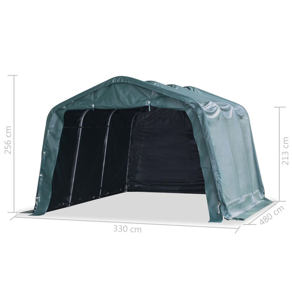 vidaXL Pasture Tent PVC 550 g/m² 3.3×4.8 m Dark Green