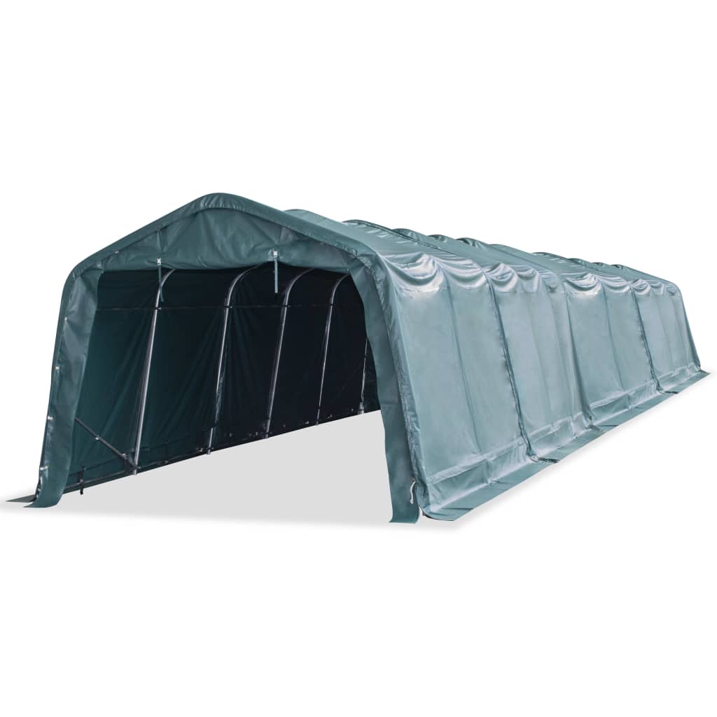 vidaXL Pasture Tent PVC 550 g/m² 3.3×16 m Dark Green