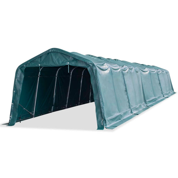 vidaXL Pasture Tent PVC 550 g/m² 3.3×16 m Dark Green