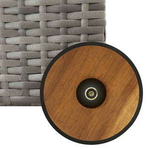 vidaXL Garden Cushion Box Light Grey 120x65x61 cm Poly Rattan