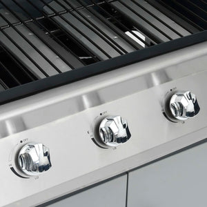 vidaXL Gas Grill 4+1 Burners Black and Silver Steel & Stainless Steel