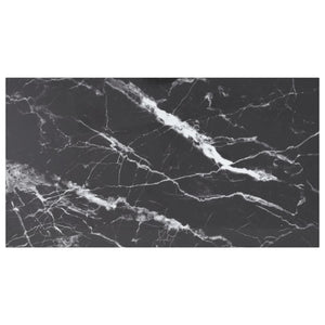vidaXL Tabletop Black 120x65 cm 8 mm Tempered Glass Marble Look