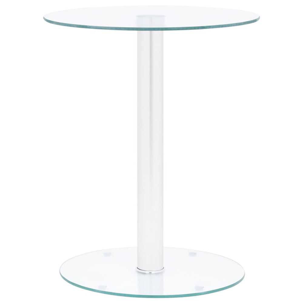 vidaXL Coffee Table Transparent 40 cm Toughened Glass