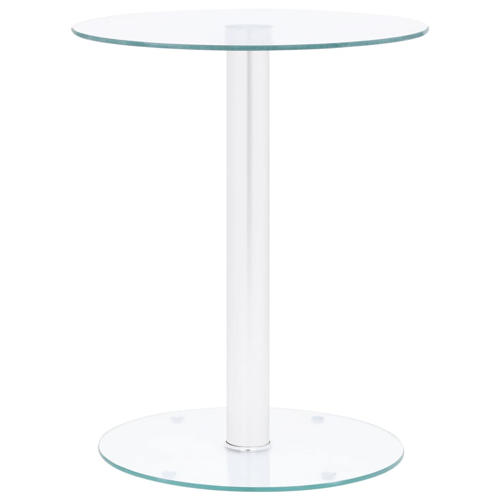 vidaXL Coffee Table Transparent 40 cm Toughened Glass