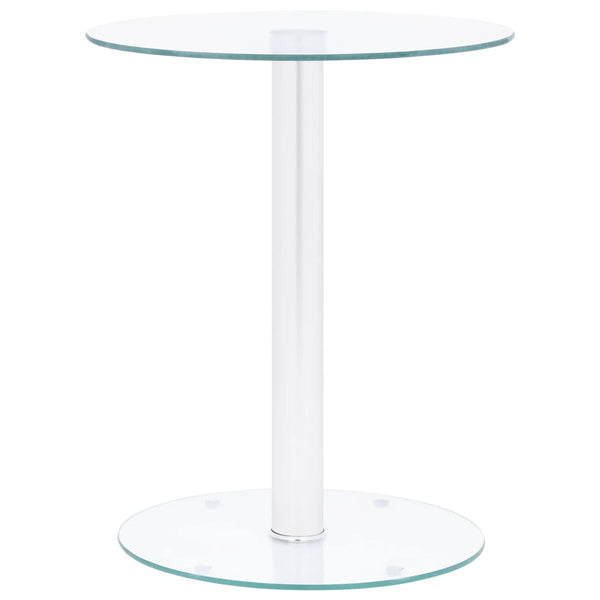 vidaXL Coffee Table Transparent 40 cm Toughened Glass