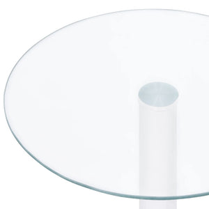 vidaXL Coffee Table Transparent 40 cm Toughened Glass